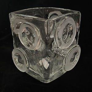 Retro Style Square Glass Vase from D2